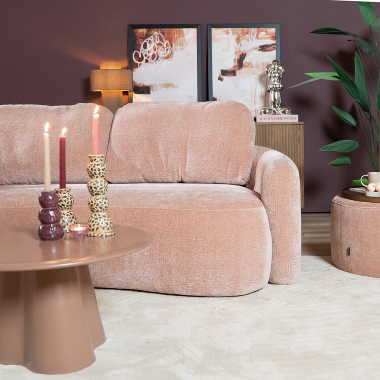 Ecksofa Vienna Chenille rosa links