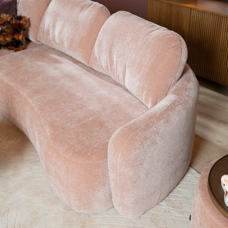 Ecksofa Vienna Chenille rosa links