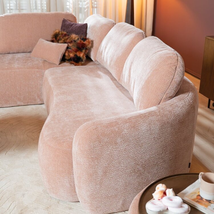 Ecksofa Vienna Chenille rosa links