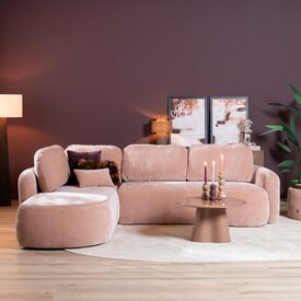 Ecksofa Vienna Chenille rosa links