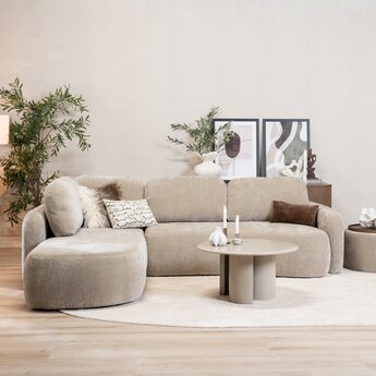 Ecksofa Vienna Chenille taupe links
