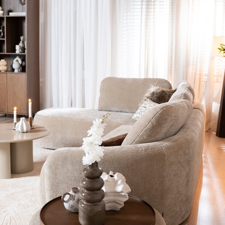 Ecksofa Vienna Chenille taupe links