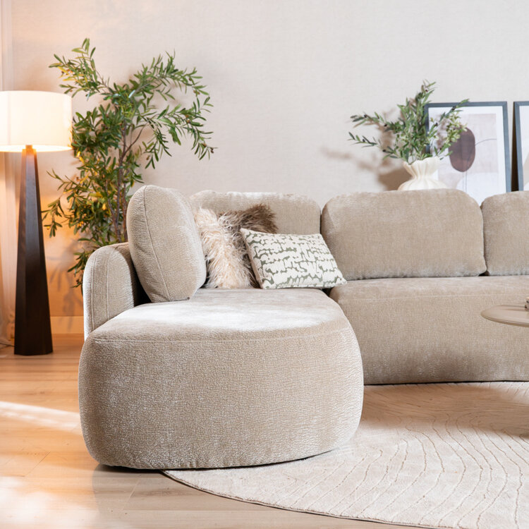Ecksofa Vienna Chenille taupe links