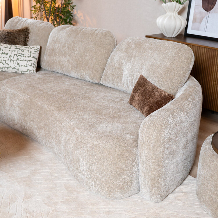 Ecksofa Vienna Chenille taupe links