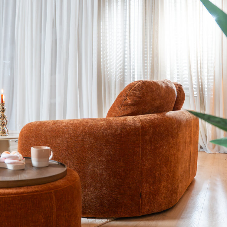 2,5-Sitzer Sofa Vienna Chenille terrakotta