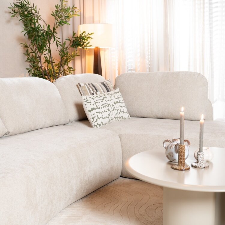 Ecksofa Vienna Chenille beige rechts