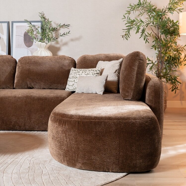 Ecksofa Vienna Chenille chocolate brown rechts