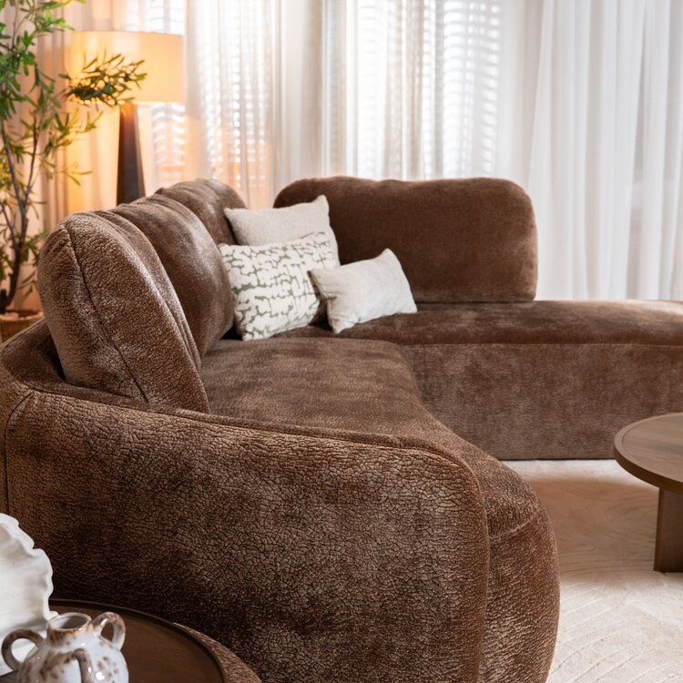 Ecksofa Vienna Chenille chocolate brown rechts