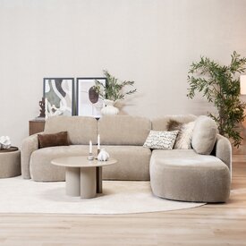 Ecksofa Vienna Chenille taupe rechts