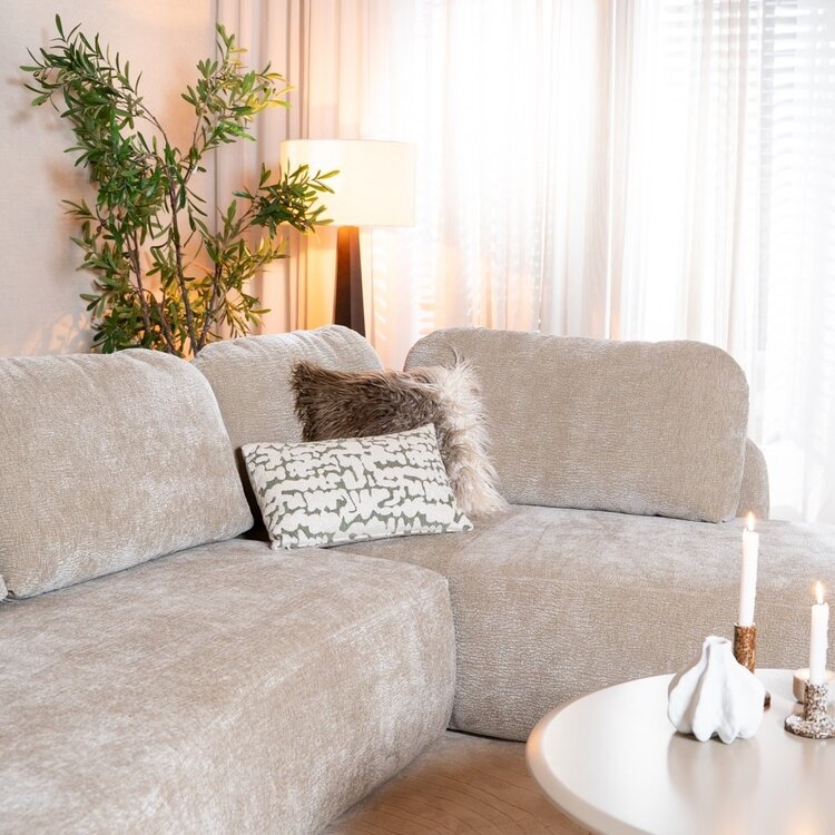 Ecksofa Vienna Chenille taupe rechts