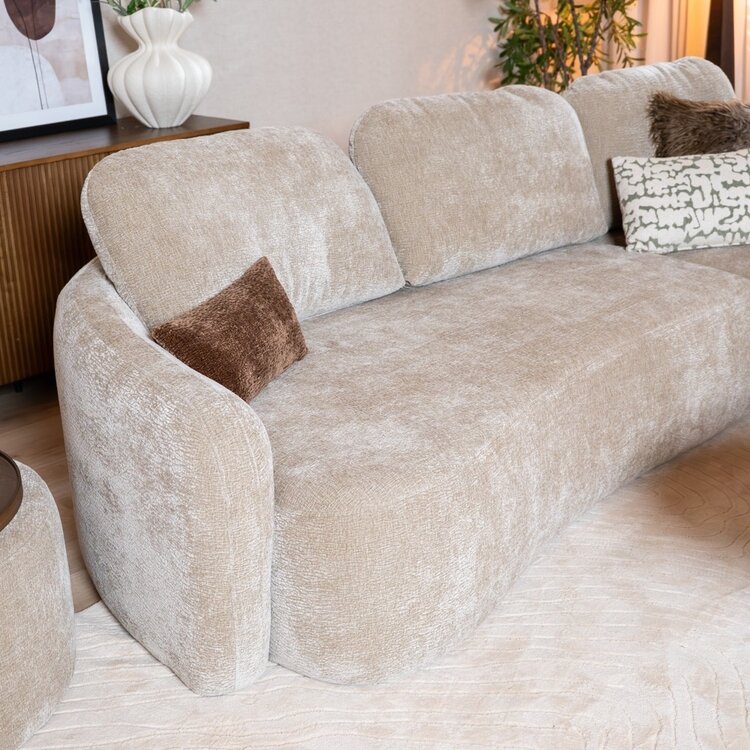 Ecksofa Vienna Chenille taupe rechts