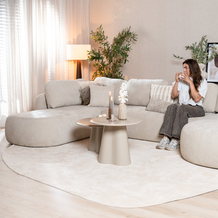U-Sofa Vienna 6-Sitzer Chenille beige
