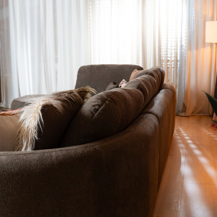 U-Sofa Vienna 6-Sitzer Chenille braun