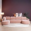 U-Sofa Vienna 6-Sitzer Chenille Rosa