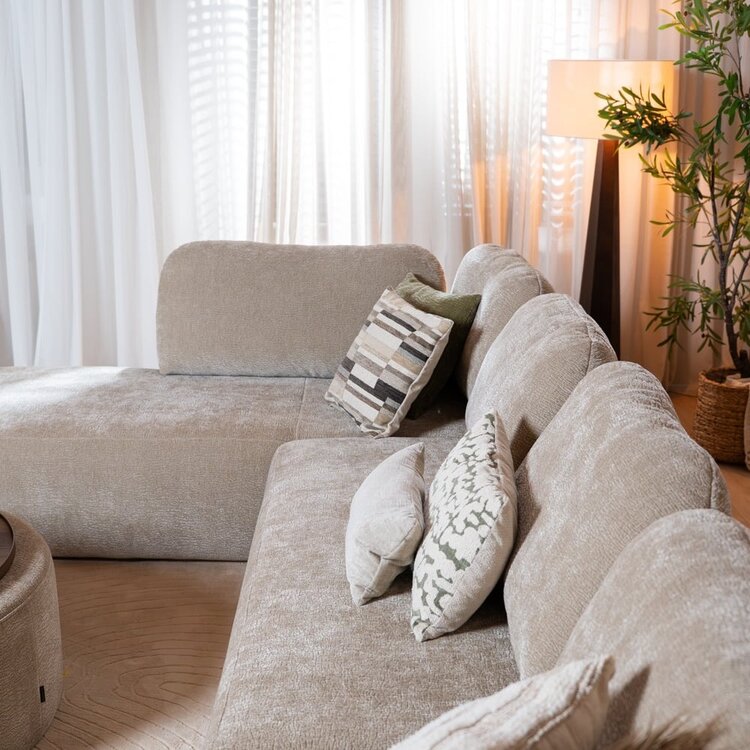 U-Sofa Vienna 6-Sitzer Chenille taupe