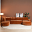 U-Sofa Vienna 6-Sitzer Chenille terrakotta