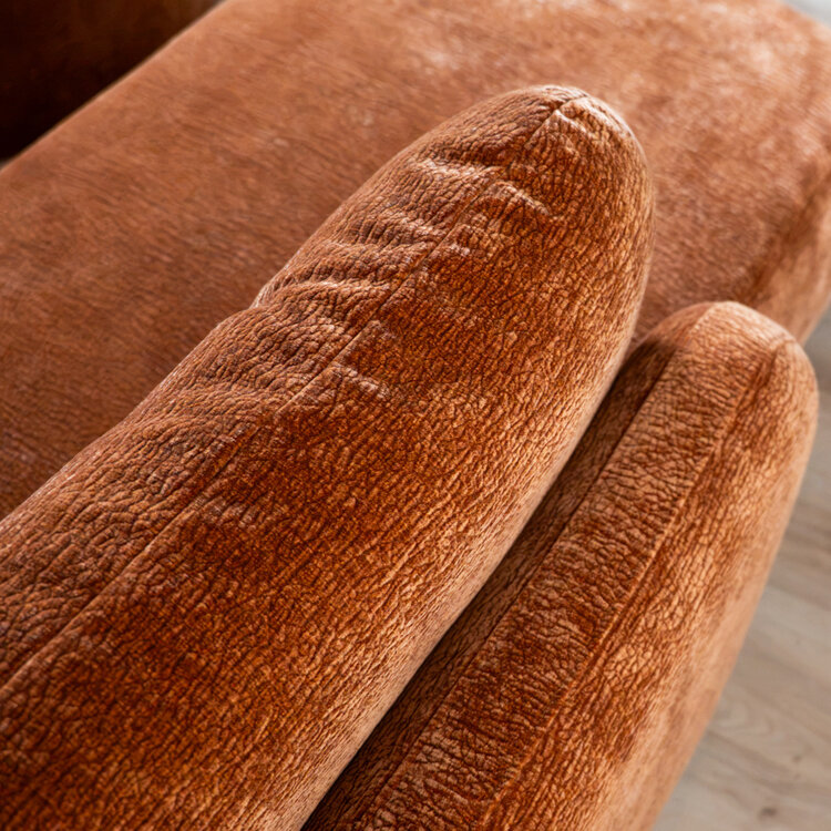 U-Sofa Vienna 6-Sitzer Chenille terrakotta
