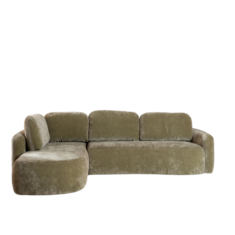 Ecksofa Vienna Chenille grün links