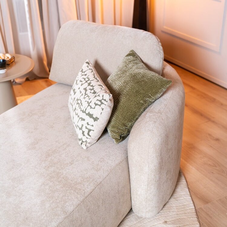 Chaiselongue Vienna Chenille beige rechts