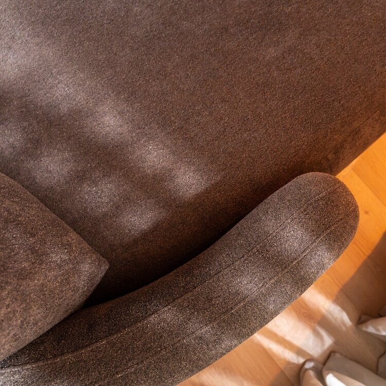 Chaise longue Vienna Chenille braun links
