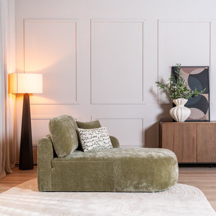 Chaiselongue Vienna Chenille Grün rechts