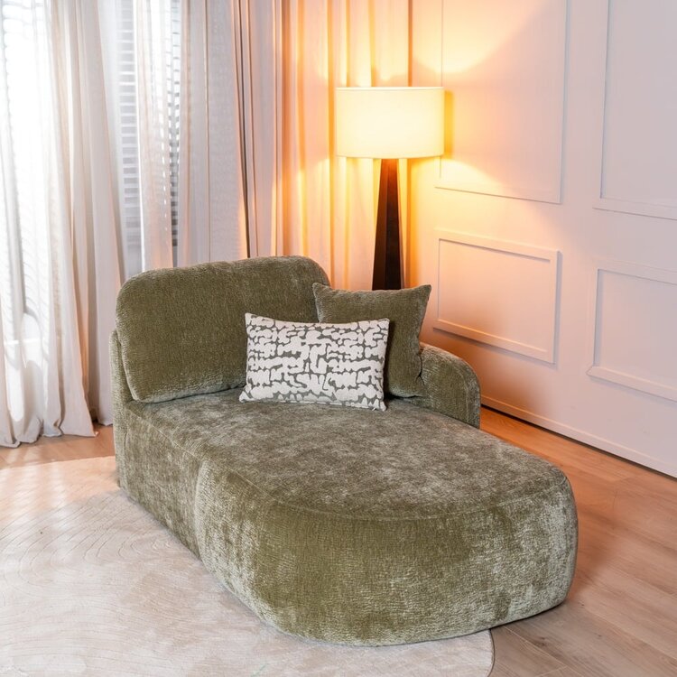 Chaiselongue Vienna Chenille Grün rechts