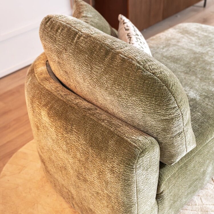Chaiselongue Vienna Chenille Grün rechts