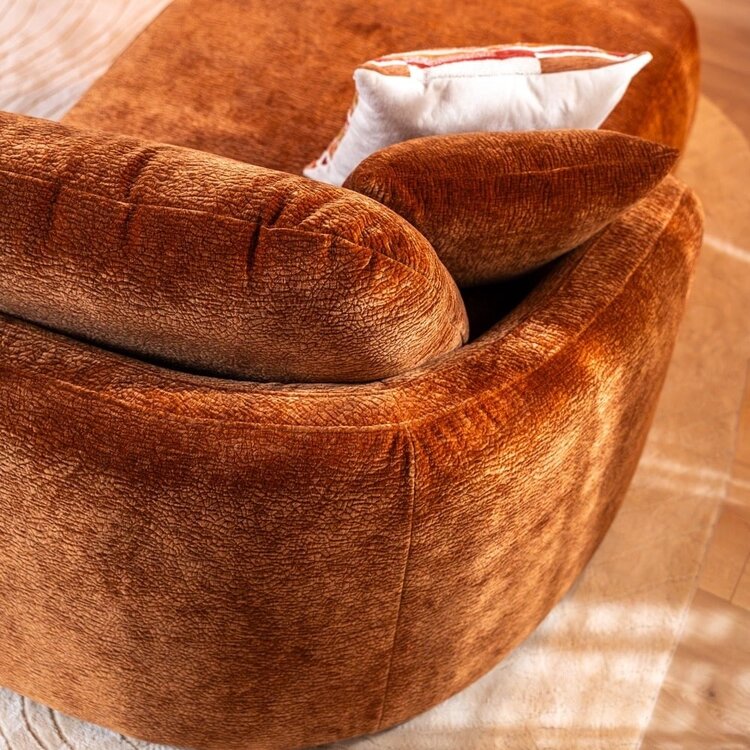 Chaiselongue Vienna Chenille terrakotta links