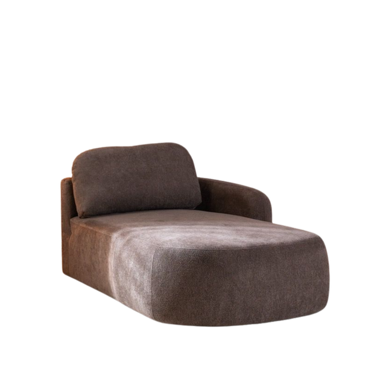 Chaiselongue Vienna Chenille braun rechts