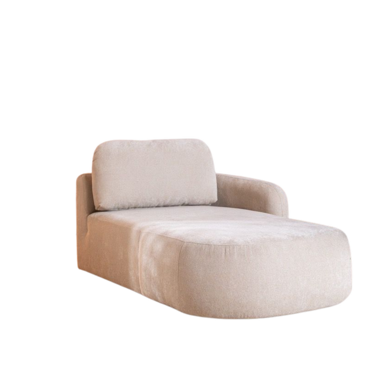 Chaiselongue Vienna Chenille beige rechts