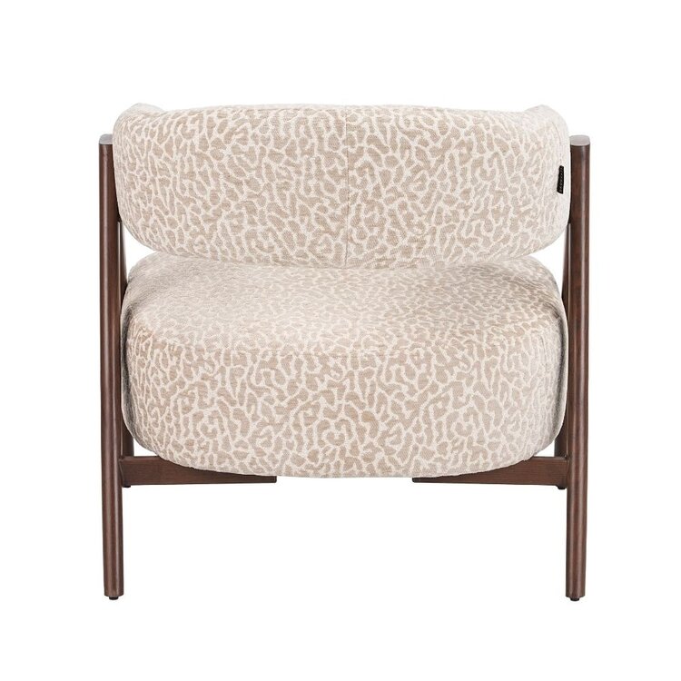 Sessel Yasmin taupe Leo-Print