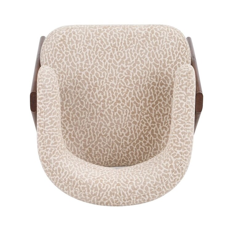 Sessel Yasmin taupe Leo-Print