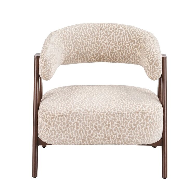 Sessel Yasmin taupe Leo-Print