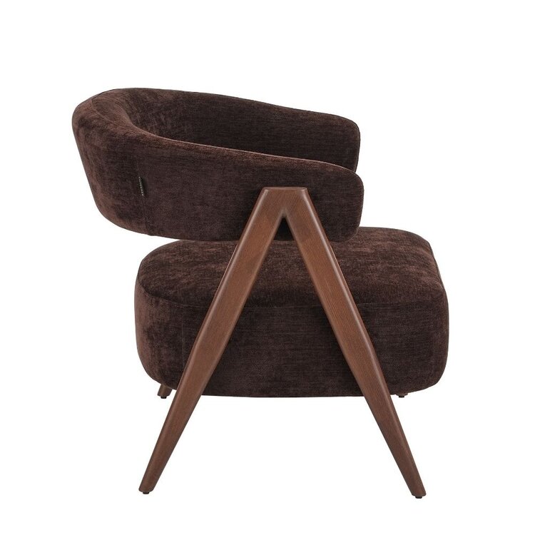 Sessel Yasmin Samt braun