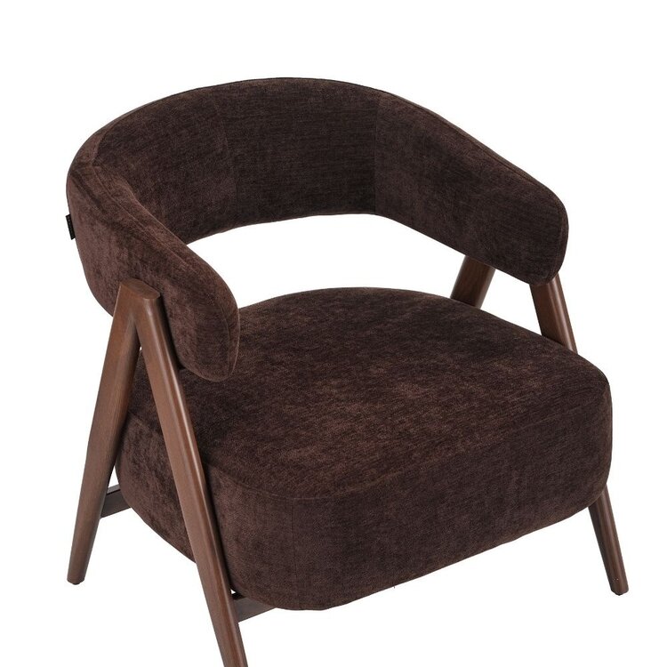 Sessel Yasmin Samt braun
