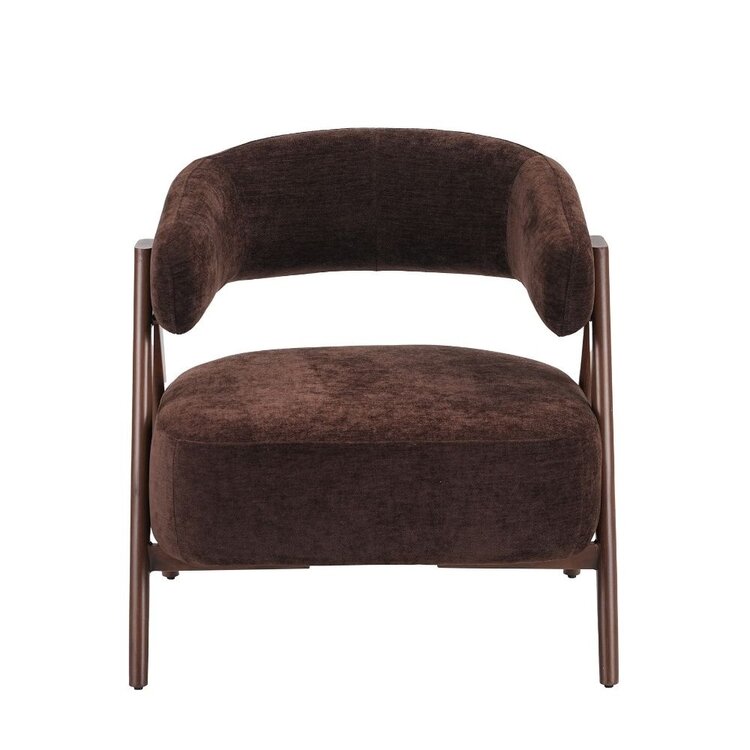 Sessel Yasmin Samt braun