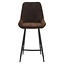 Barhocker Lynn Samt braun 71 cm