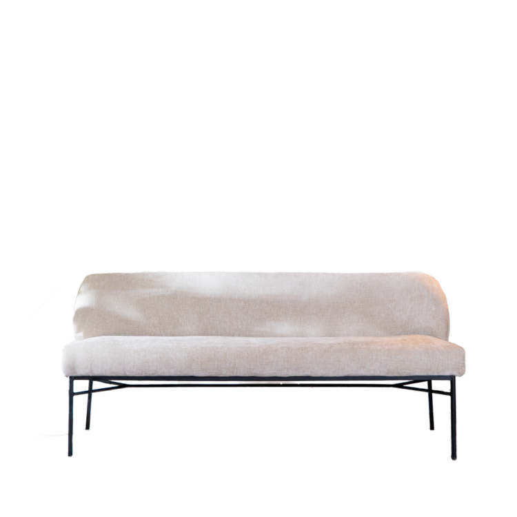 Esszimmerbank Momo Chenille Sand 220 cm