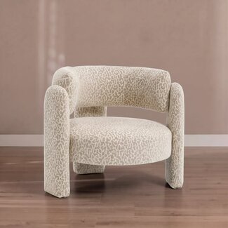 Sessel Jolie Samt taupe Leo-Print