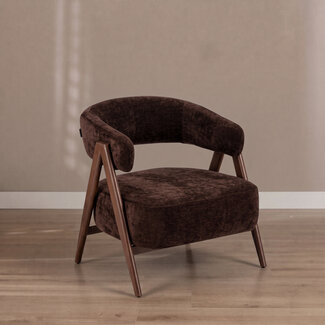 Sessel Yasmin Samt braun