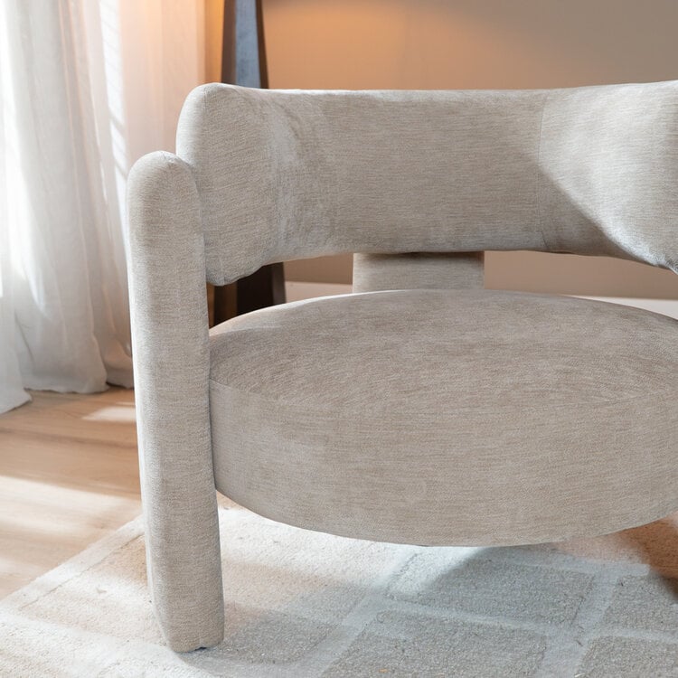 Sessel Jolie Samt beige