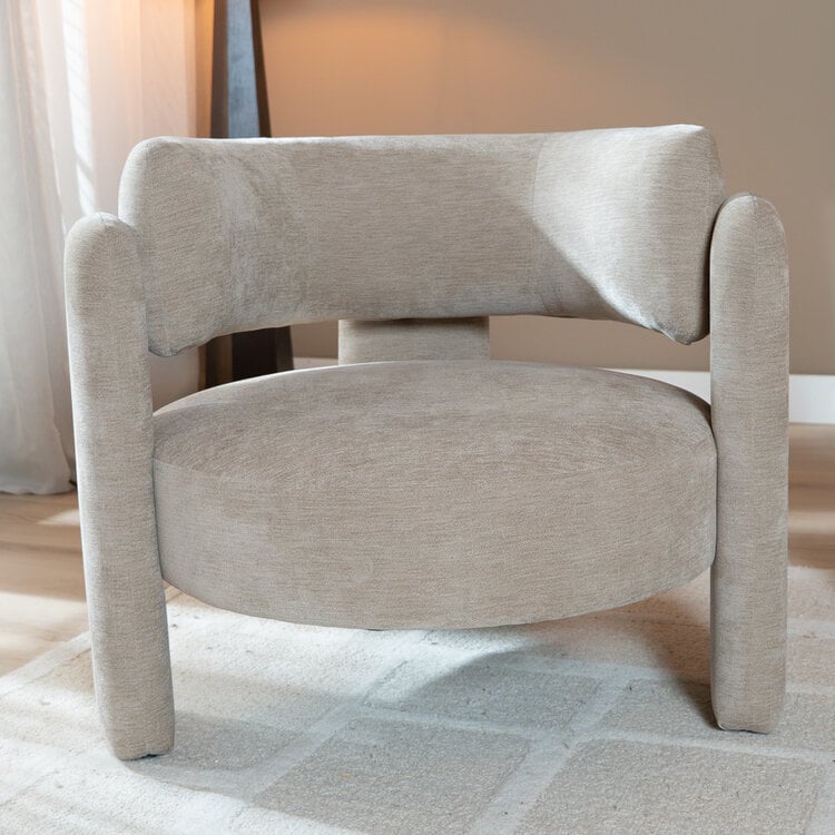 Sessel Jolie Samt beige