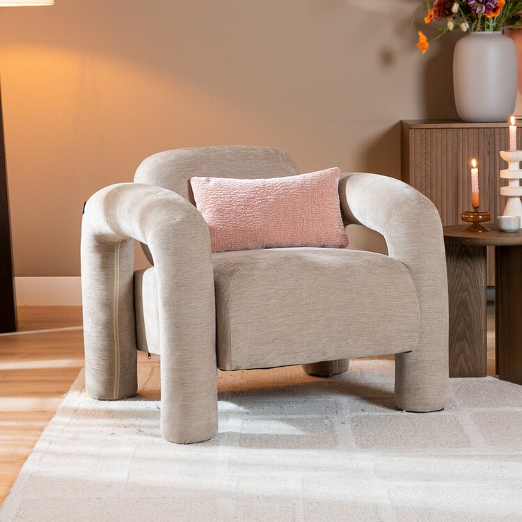 Sessel Tess Samt beige