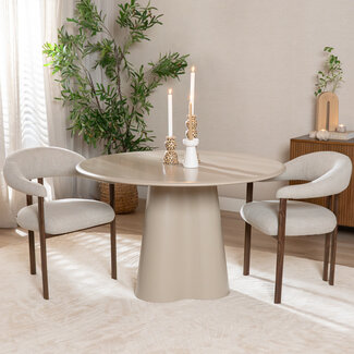 Esstisch Orion ø 120 cm taupe