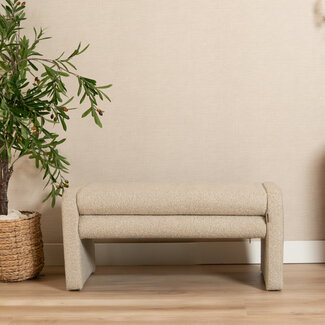 Esszimmerbank Neil Bouclé taupe 100 cm