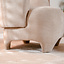 Sessel mit Hocker Emma Samt beige