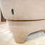 Sessel mit Hocker Emma Samt beige
