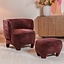 Sessel mit Hocker Emma Samt lila