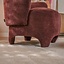 Sessel mit Hocker Emma Samt lila