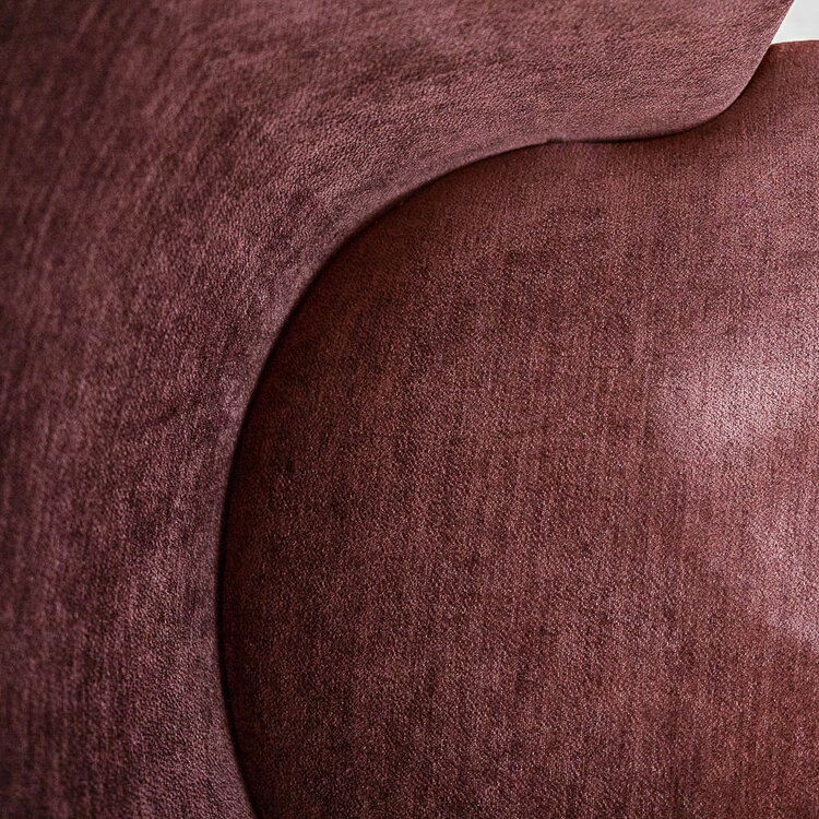 Sessel mit Hocker Emma Samt lila